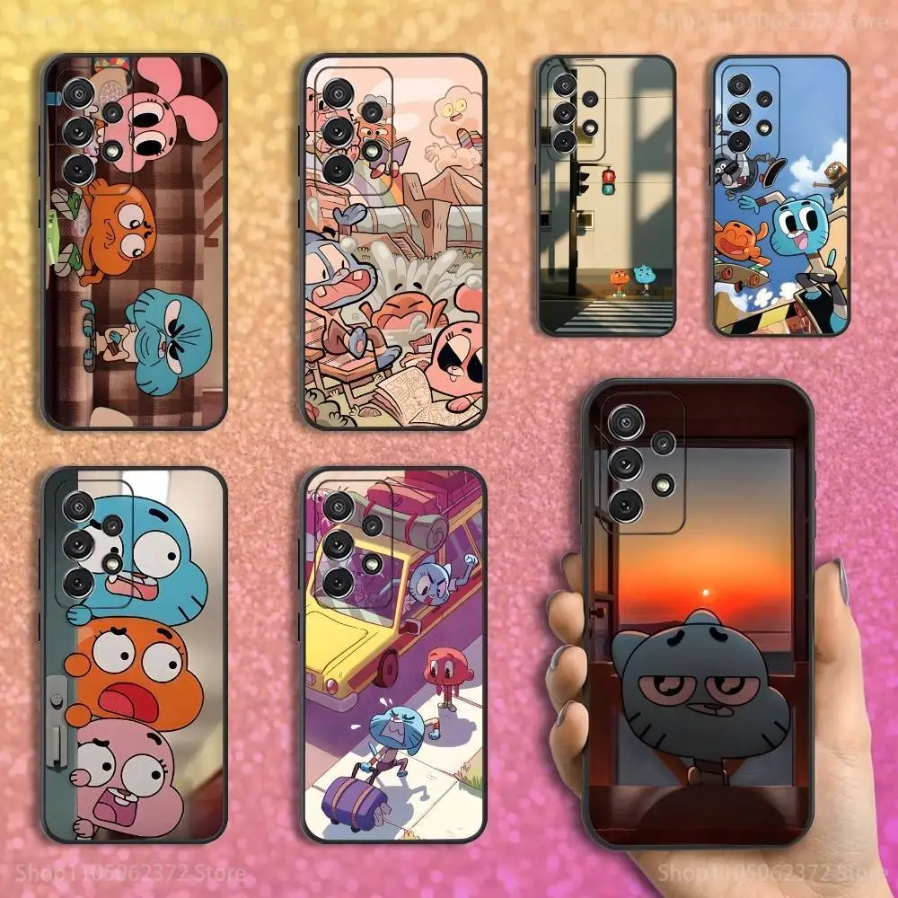 

AMAZING WORLD of GUMBALL Phone Case For Samsung S25,S24,S23,S22,S21,S20,S10,Ultra,Plus,Lite,FE,Soft Silicone Black Cover