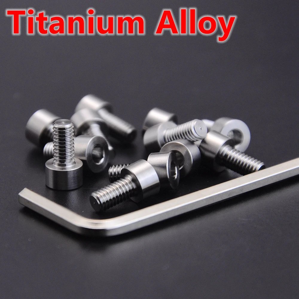 1 Set (3 Pieces) Titanium Alloy Electric Guitar Tremolo System Bridge Locking Nut Screws