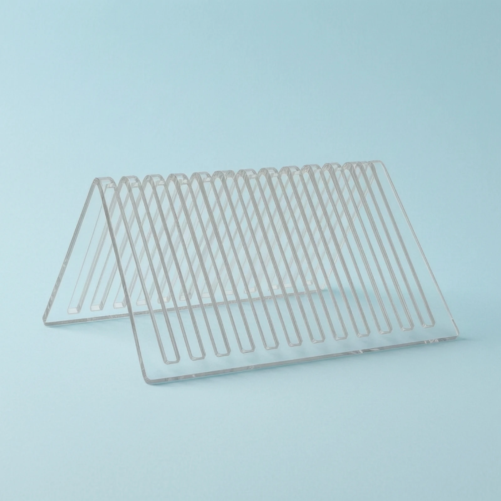 Desktop Storage Rack with Dividers Clear Tabletop Storage Rack Acrylic Organizer Transparent Magazine Holder with Slots