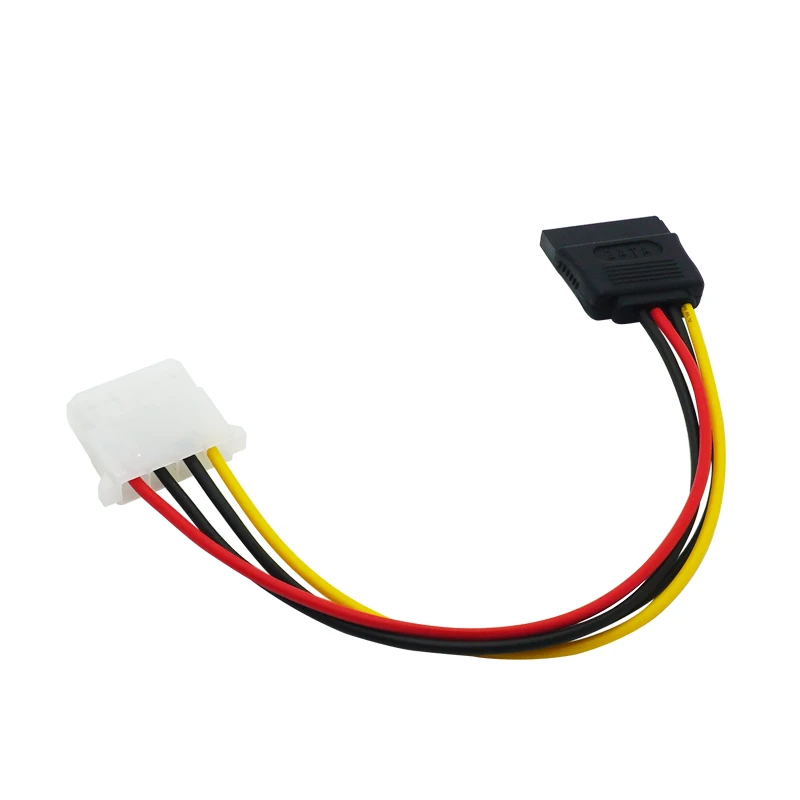 Extensor de potencia de disco duro SATA Lingable, cable de extensión de 15 pines hembra a Molex 4P hembra, para HDD, SSD, Cables de alimentación de 20CM