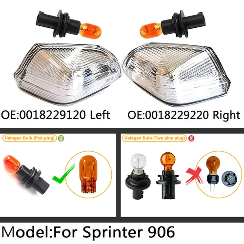 Imagen 2 del producto 2 uds para Mercedes Benz Sprinter W906 LED luz de espejo lateral dinámica lámpara intermitente de señal de giro para VW Crafter 06-21 accesorios de coche