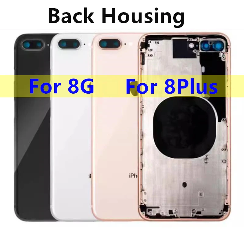 Back Full Housing For iPhone 8 Plus X 8G 8P Battery Rear Door Cover Middle Frame Chassis Assembly Components Repair Parts Shell