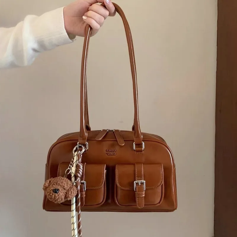 

Maillard Vintage Boston Bag Samba Pillow Bag Women Commuter Tote Shoulder Bag Daily Collocation Gifts For Girls