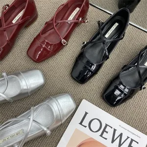 Mary Jane shoes for women, retro medium heel, single and comfortable single shoes, red ballet shoes, 2024 6 Main Sales Women's Social Shoe - №2