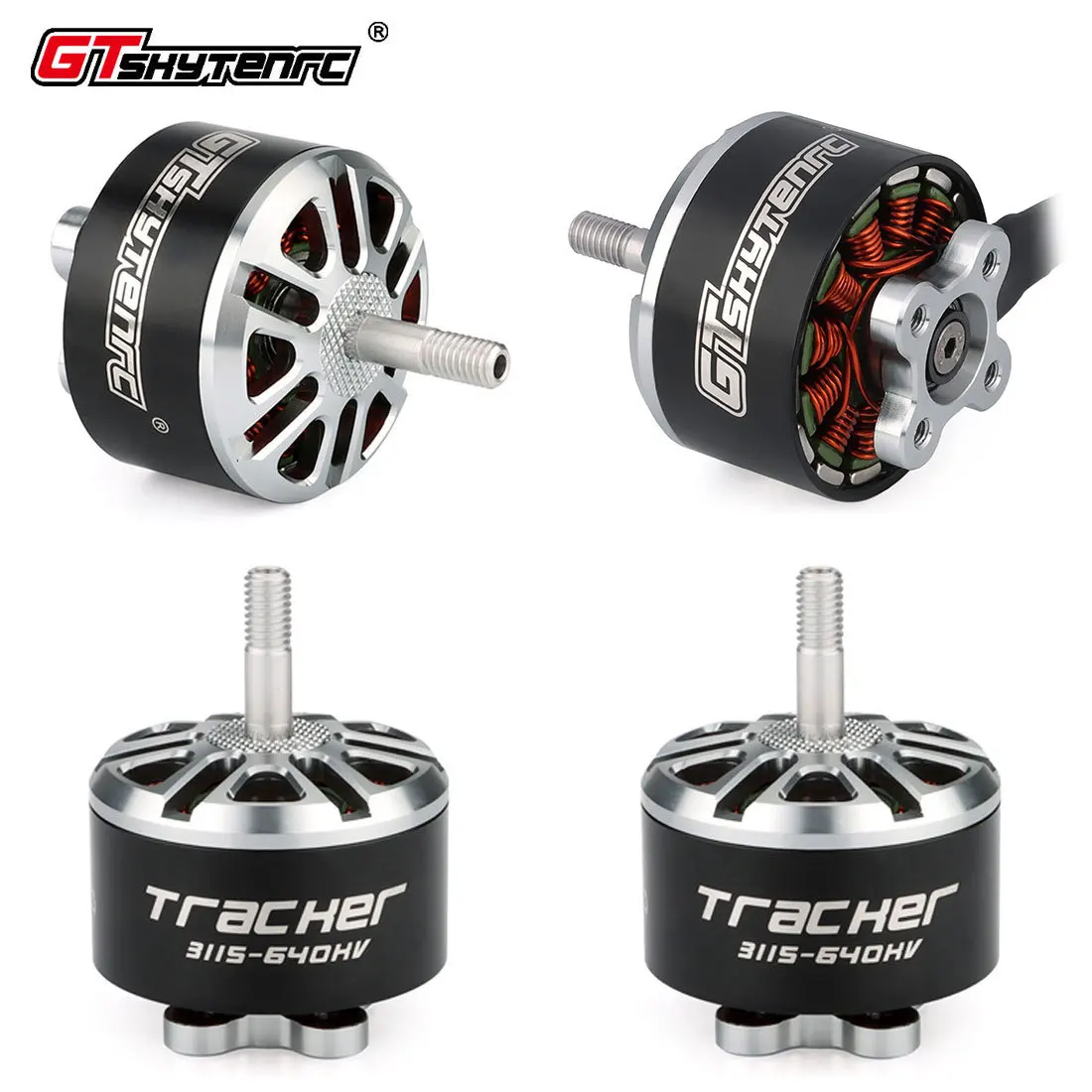 4Pcs Tracker 3115 640KV brushless motor 10 inch FPV crossing machine, model aircraft 3-6S racing motor