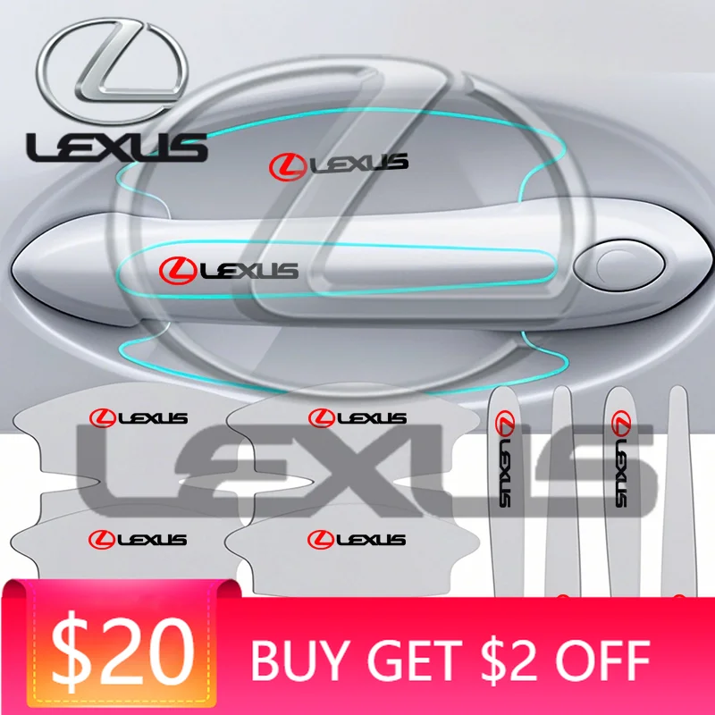 

Защитная пленка-наклейка из ТПУ для прозрачных накладок на ручки дверей автомобиля Lexus LS LC RZ IS350 ES300 GS350 CT200h GX460 LX570 RX5