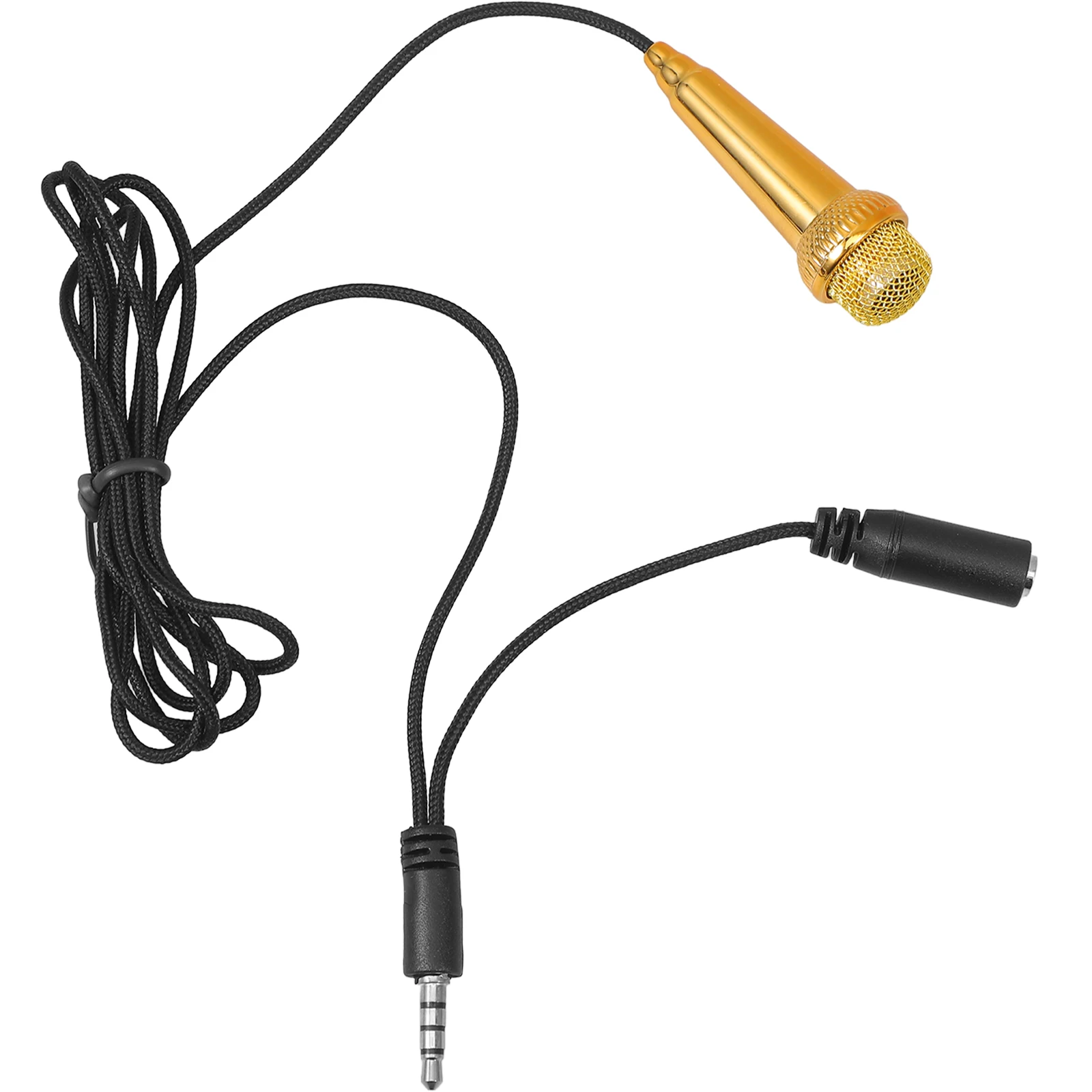 

Mini Microphone Silver Portable K Song Light Aluminium No Power Compatible Singing Recording Phone Microphone Videos Family Work