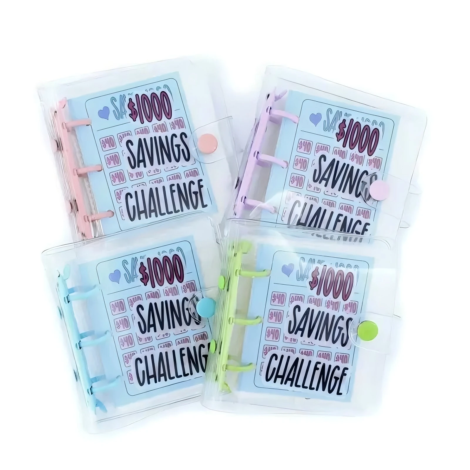 

Мини-органайзер для экономии денег на 1000 долларов – многоразовая система конвертов для наличных, бюджетный органайзер на 2026 год, прозрачные ПВХ-карманы, портативный бюджетный органайзер