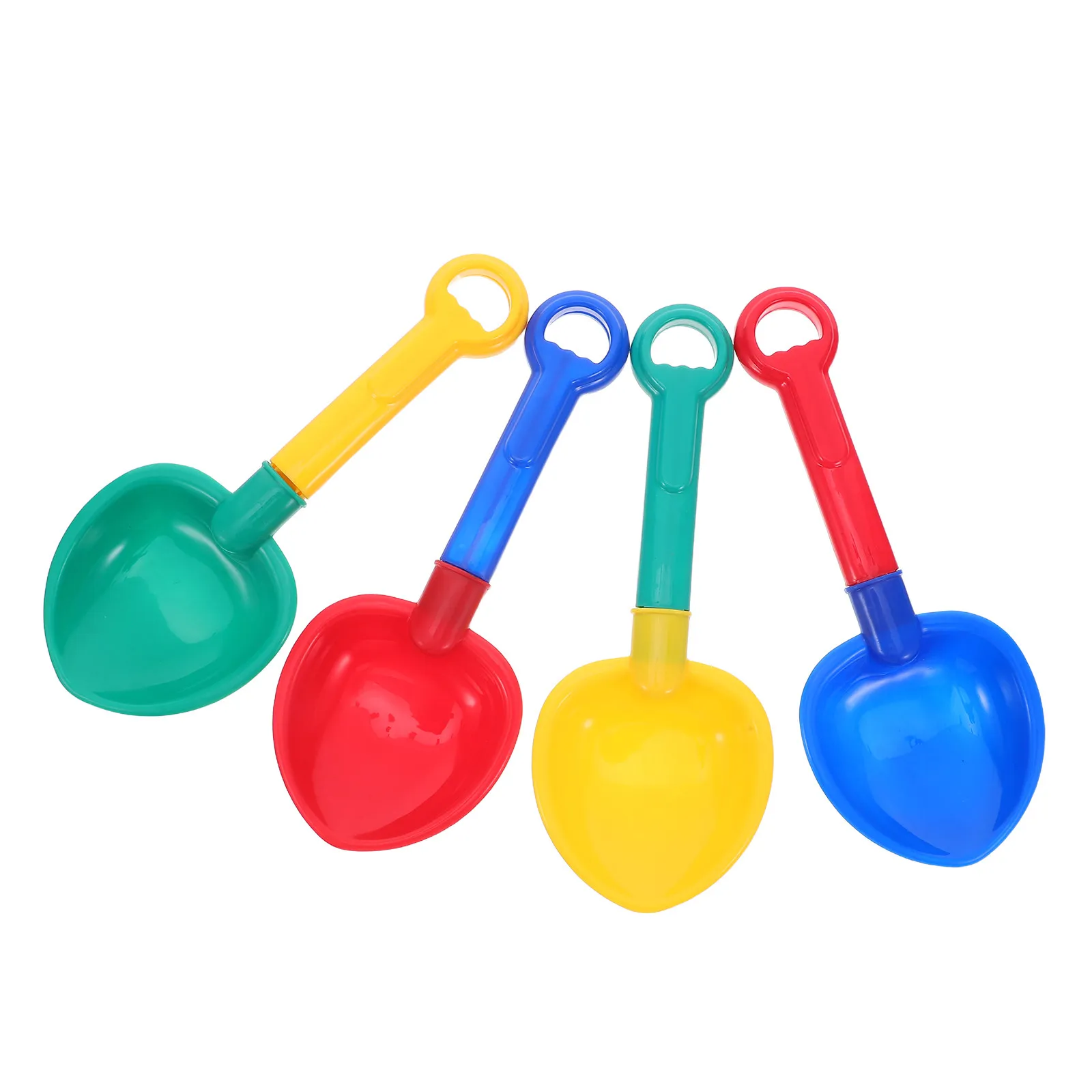 

Набор из 4 лопаток для песка для пляжных игр, износостойкий пластик, легкий и компактный дизайн, развивает когнитивные навыки, яркие цвета