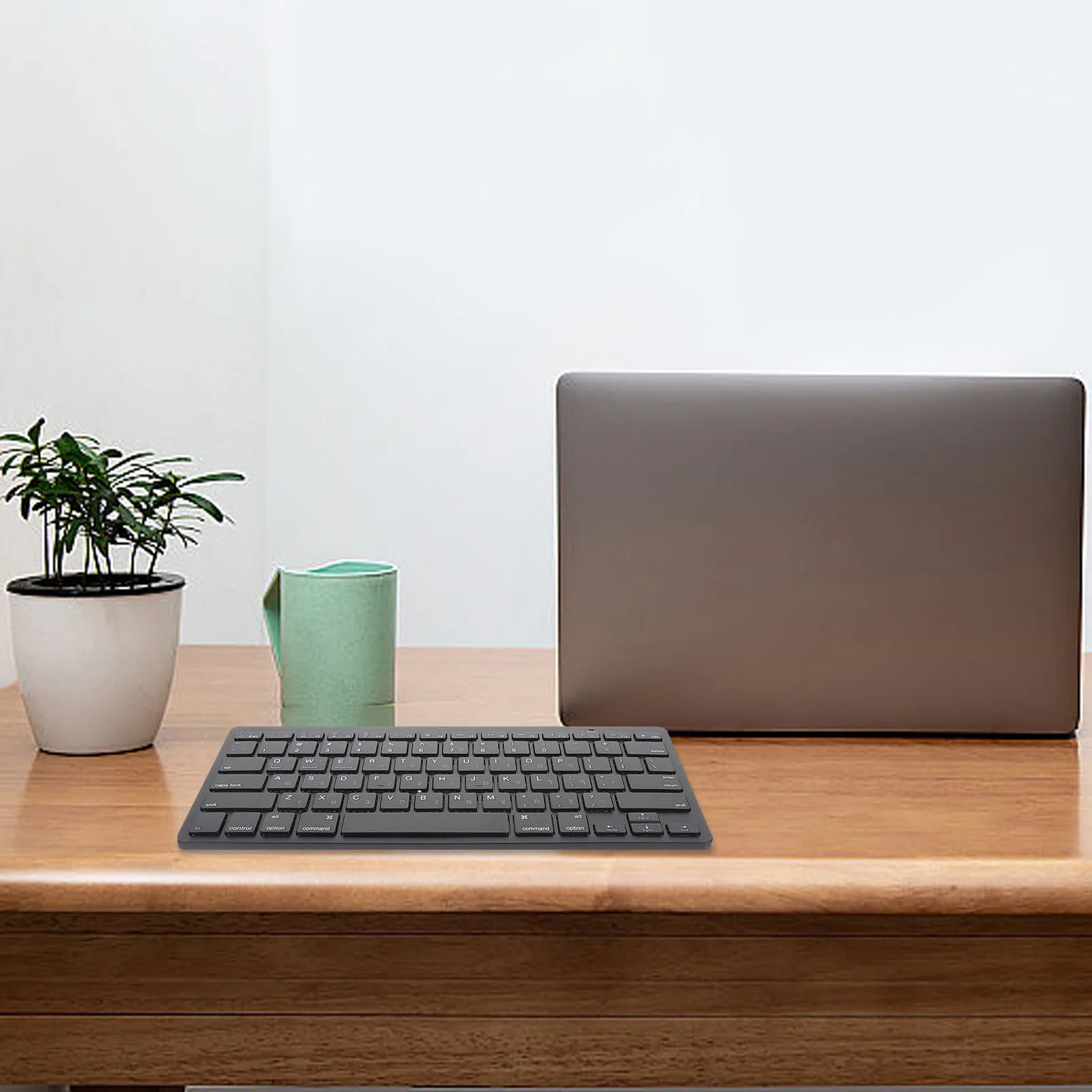 

Hebrew Keyboard Wireless Ultra Thin Full Size Low Noise Portable Compact Laptop Desktop X5 Black Computer Accessory Electronic