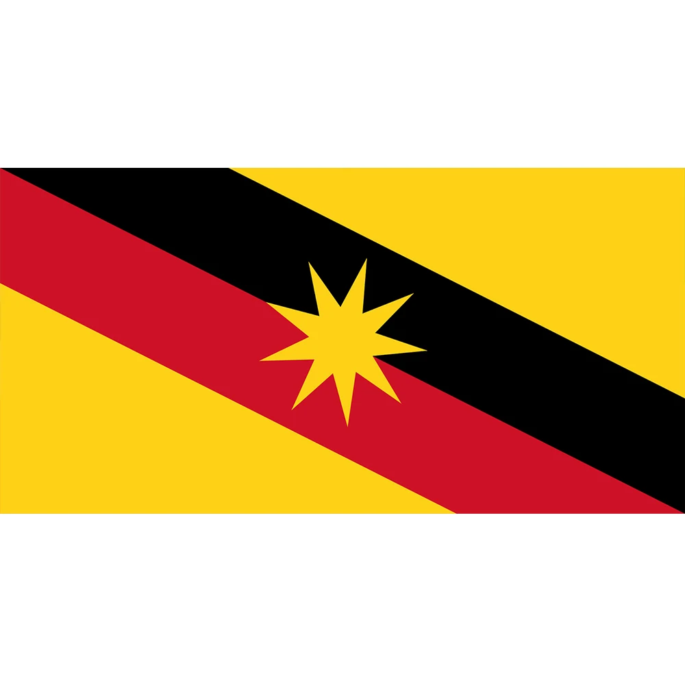 Flagnshow 100% Polyester Malaysia Sarawak state Flags