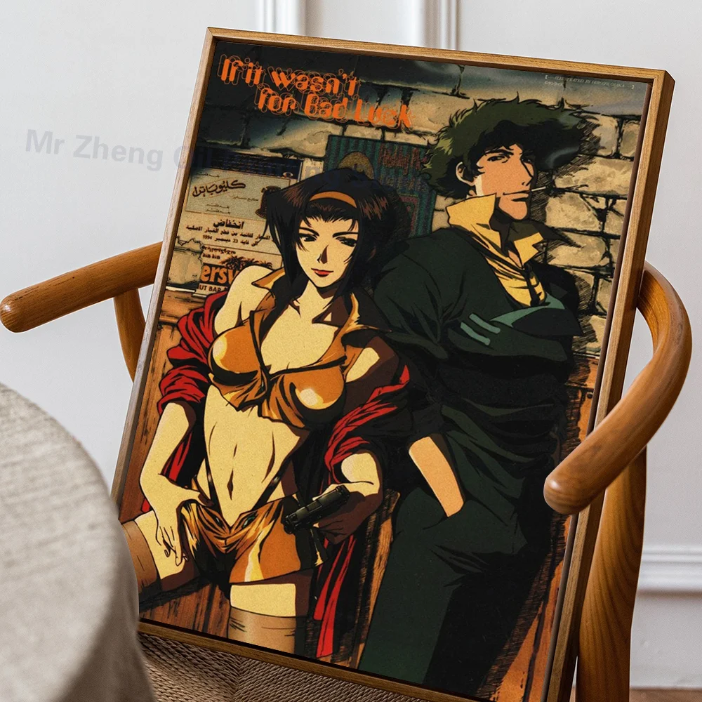 Anime Cowboy Bebop Poster Self-adhesive Art Waterproof Paper