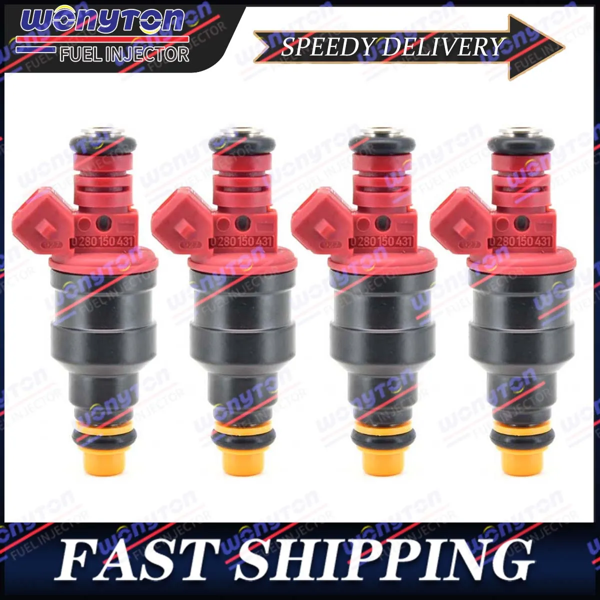 

4Pcs Fuel Injectors for 0280150431 fit SAAB 9-3 900 9000 2.0L 2.3L I4 TURBO