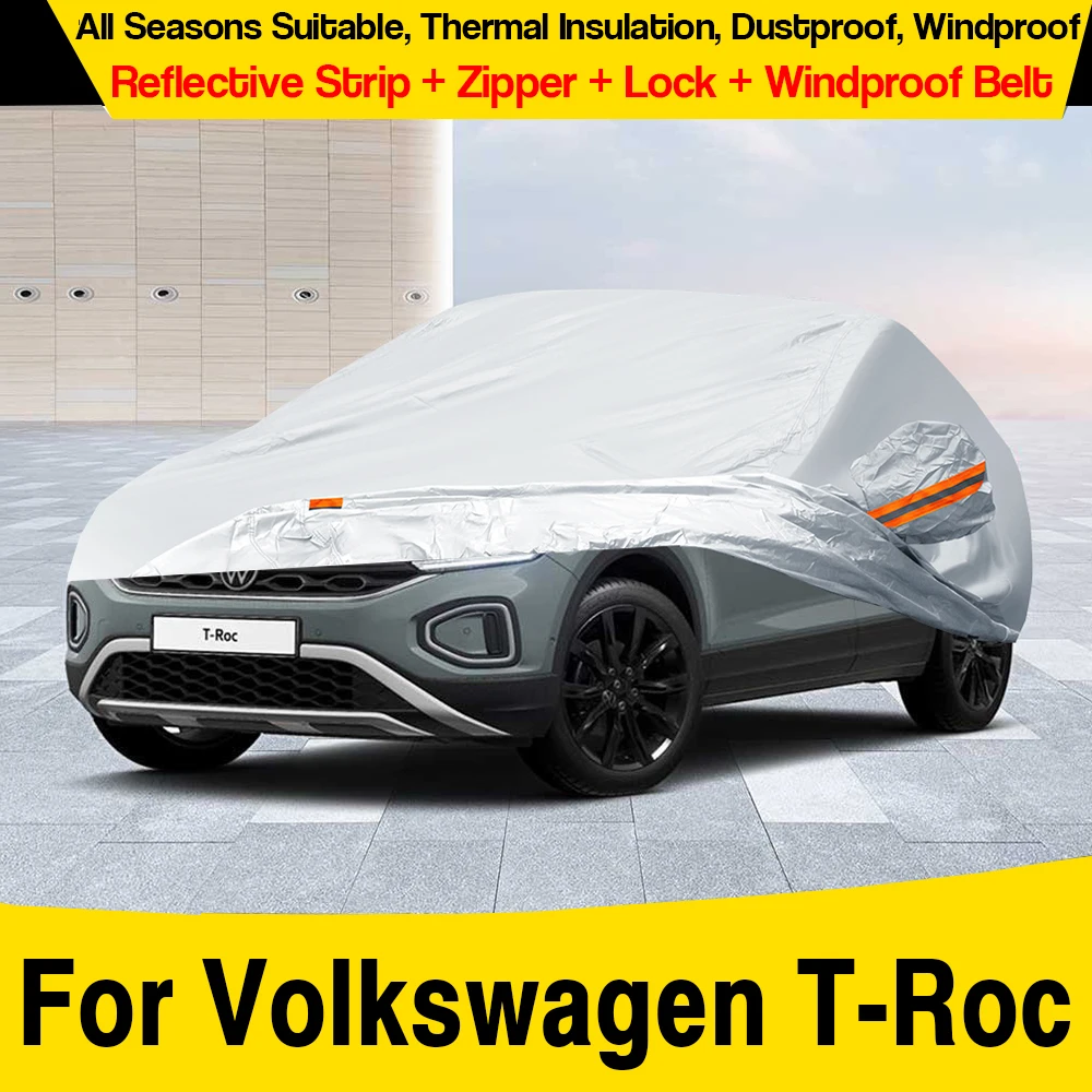 

Car Cover For VW Volkswagen T-Roc Troc 2017-2025 Sun Proof Rain Snow Wind Protection Durable Auto Cover