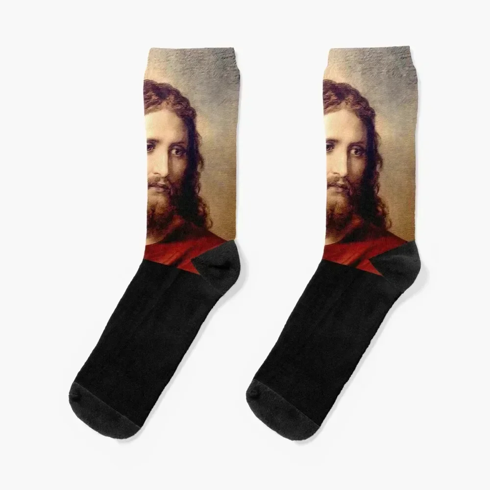

Jesus by Henrich Hofmann Socks Soccer gift gym happy Socks Female Men's