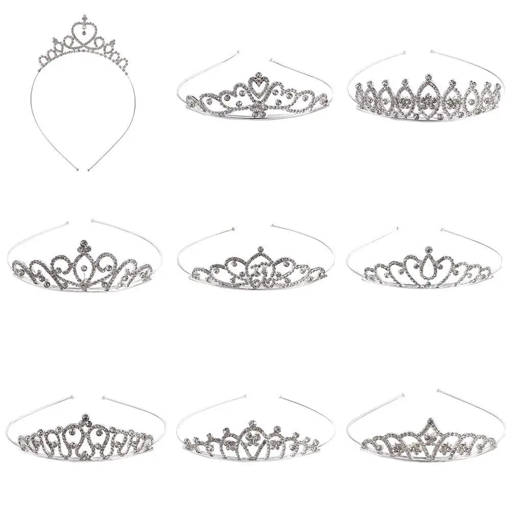 Hair Accessories Headdress Gift Wedding Party Girls Kids Hairbands Rhinestone Crystal Crown Head Jewelry Children Tiaras