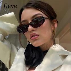 Small Oval Vintage Sunglasses Woman Fashion Brand Design Cat Eye Sun Glasses Female Travel Style Oculos De Sol