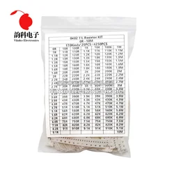 170Values 1% 0402 0603 0805 1206 SMD Chip Resistor Assorted Kit 0R - 10M ohm Resistance Samples Set