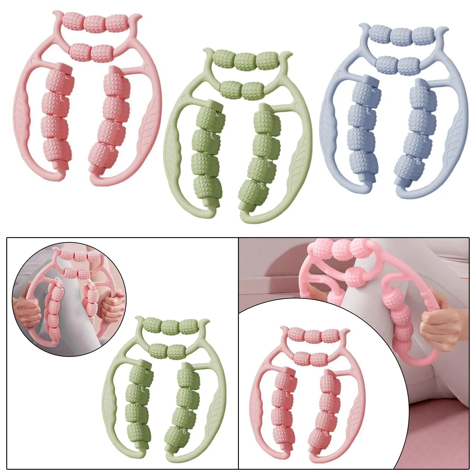 

Muscle Roller for Leg Massage with 21 Wheels for Thigh Relief
