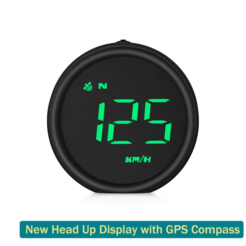 Car Truck Universal Head Up Display GPS Digital Speedometer with Overspeed Warning Fatigue and Driving Alarm Compass