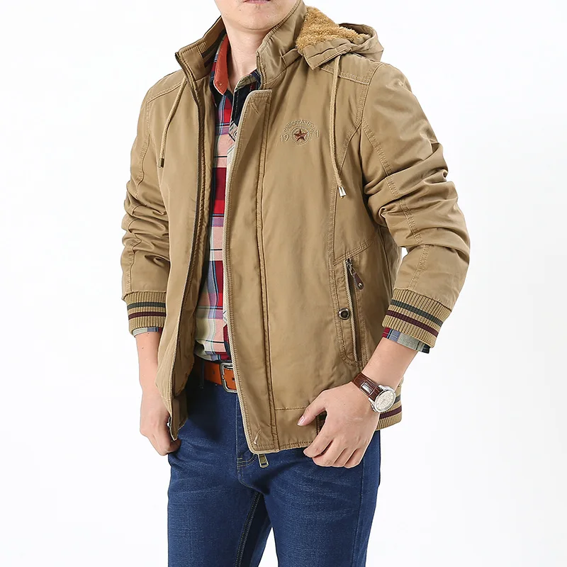 9917 men's casual cotton jacket for winter warmth made of pure cotton with thick velvet and oversized loose cotton jacket