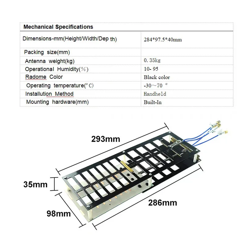 4-frequency pcb rf antena, placa polarizada 18dbi, antena direcional