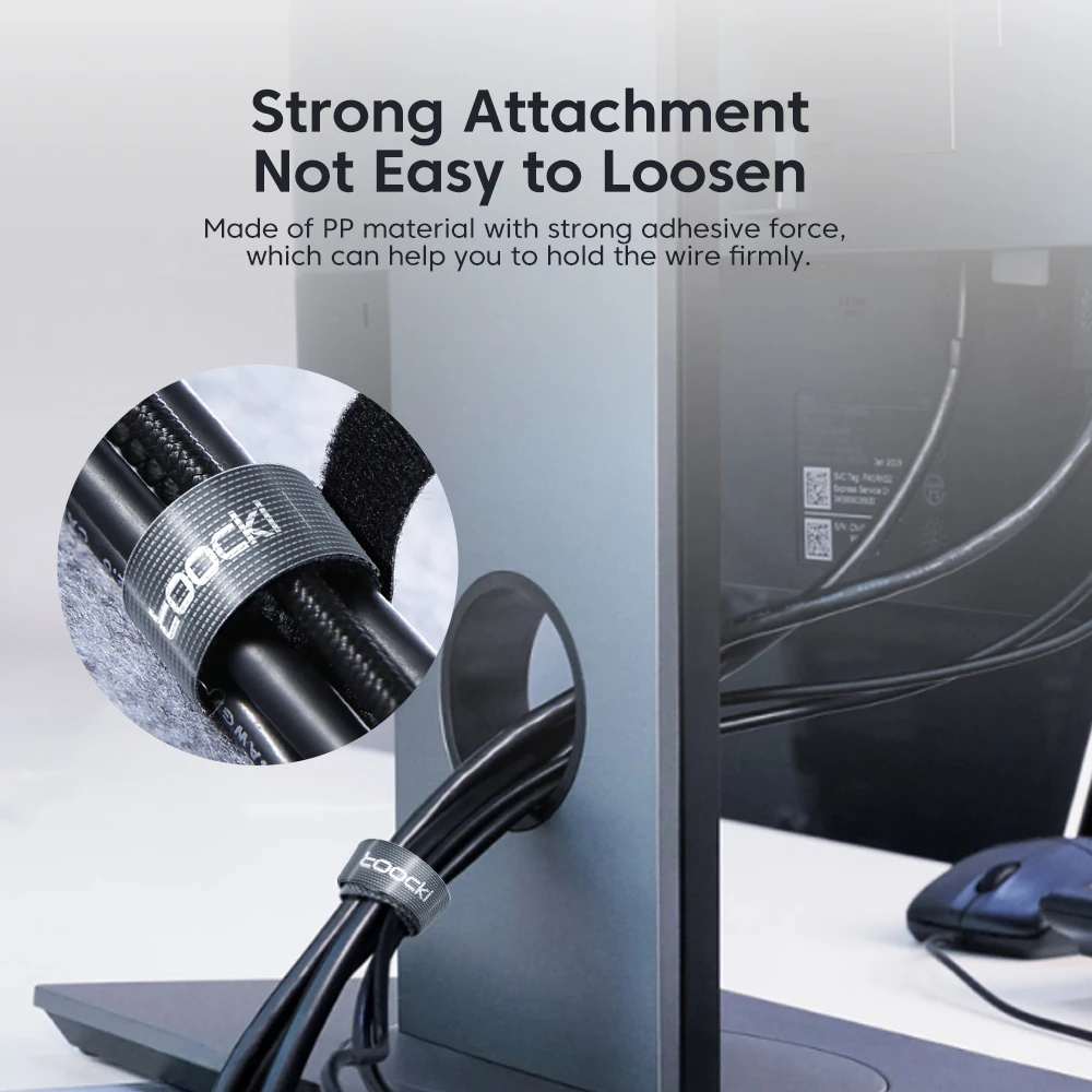 Tookki cable manager cable manager wire tie telephone accessories Velcros manager cable protection tape wrapper