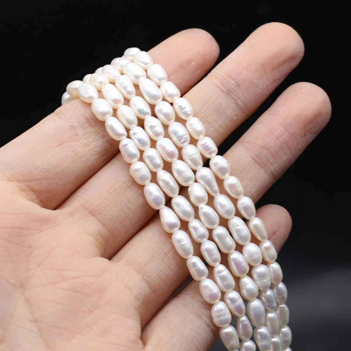 Wholesale Natural Freshwater Zhuji Culture Pearl Beads Loose Rice Pearl Bead for Jewelry Making Diy Necklace Bracelets