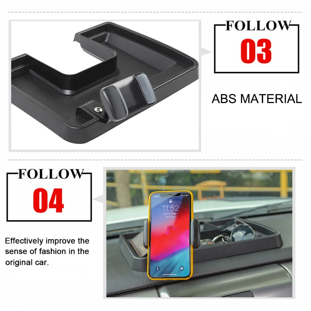 Car Center Console Phone Holder Storage Box Organizer GPS Stand for Ford F-150 Raptor 2009-2012 2013 2014 Interior Accessories