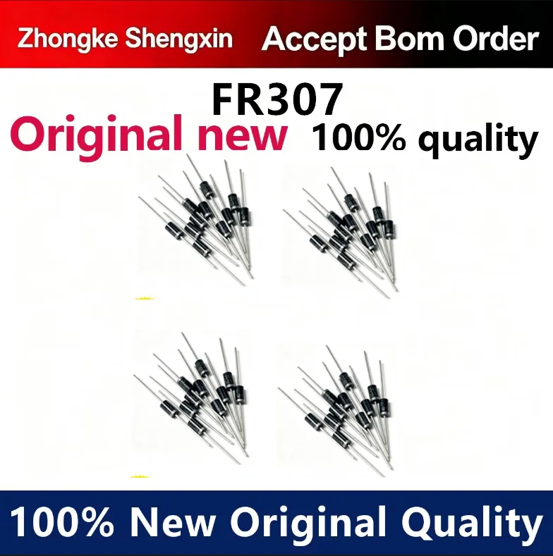 （5pcs-100pcs）New fast recovery diode FR307 DO-27 3A/1000V direct insertion diode