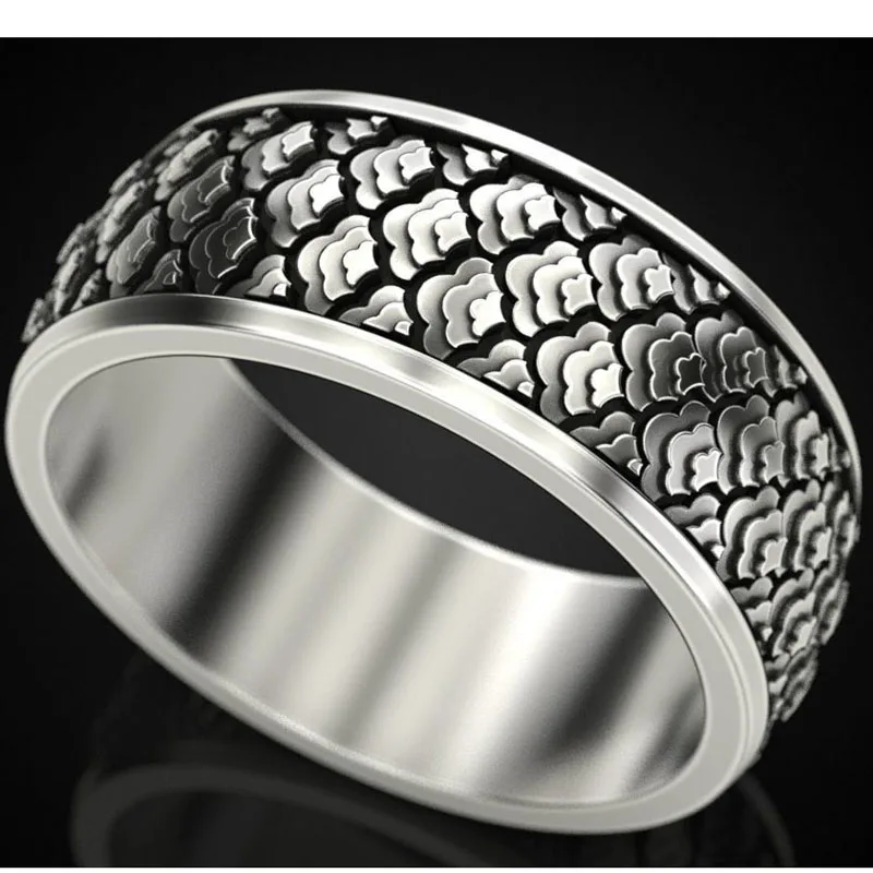 

7.5g Japanese Lucky cloud pattern Women Wedding Rings Customized 925 Solid Sterling Silver Many Sizes 9-13