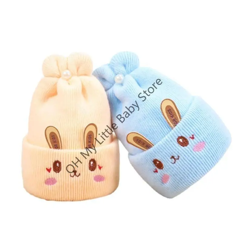 

M76C Infant Hospital Hats Warm Hat Baby Autumn Winter Beanie Hat Lovely Knitted Hat