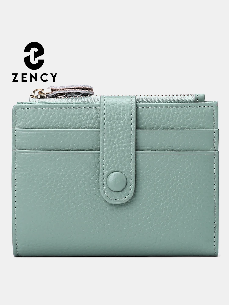 Zency Women's FIRD Anti-theft Wallet Case Genuine Leather Multifunctional Card Holder Clip Female Coin Purse Organizer Pouch New