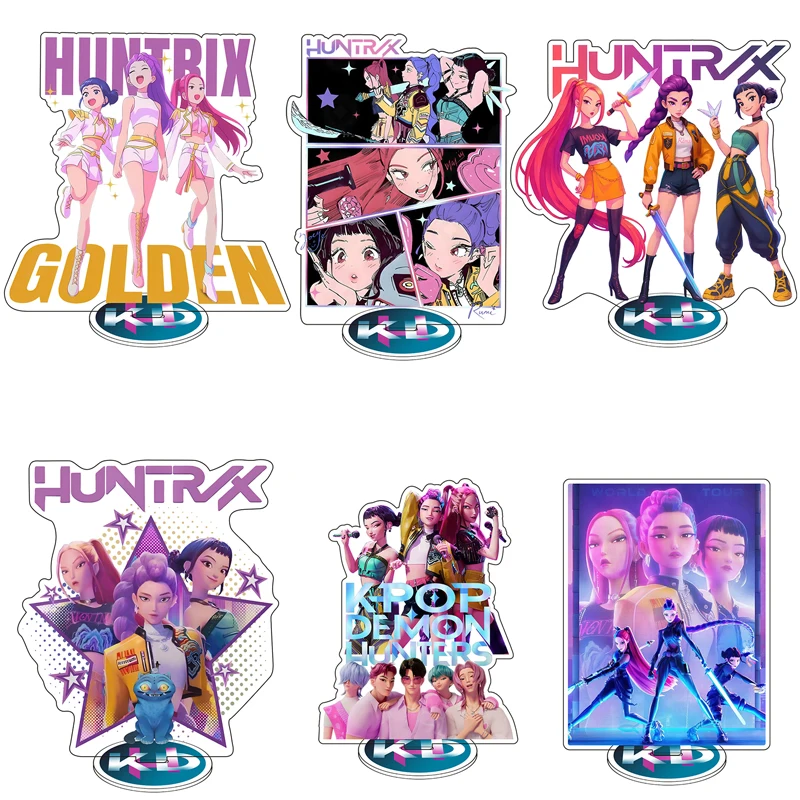 

KPop Demon Hunters Acrylic Figure Stand Anime Rumi Model Plate Desktop Display Standing Sign Ornament Decoration Collection Toy