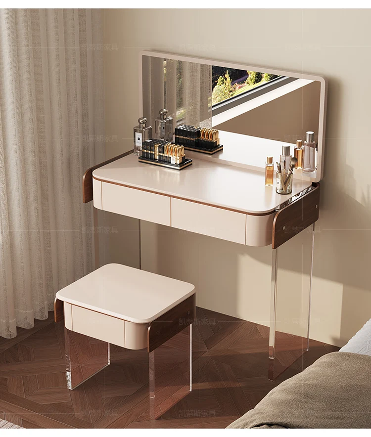 Comò minimalista italiano in legno massello moderno semplice piccolo appartamento camera da letto principale luce lusso alto senso