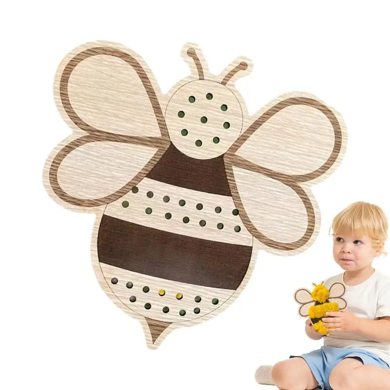 

Kids Art Craft Outdoor Bee Toys Bee Shape Wooden Gardening Pretend Toys Creativity Flower Stand Preschool Toddler Play Toys DIY