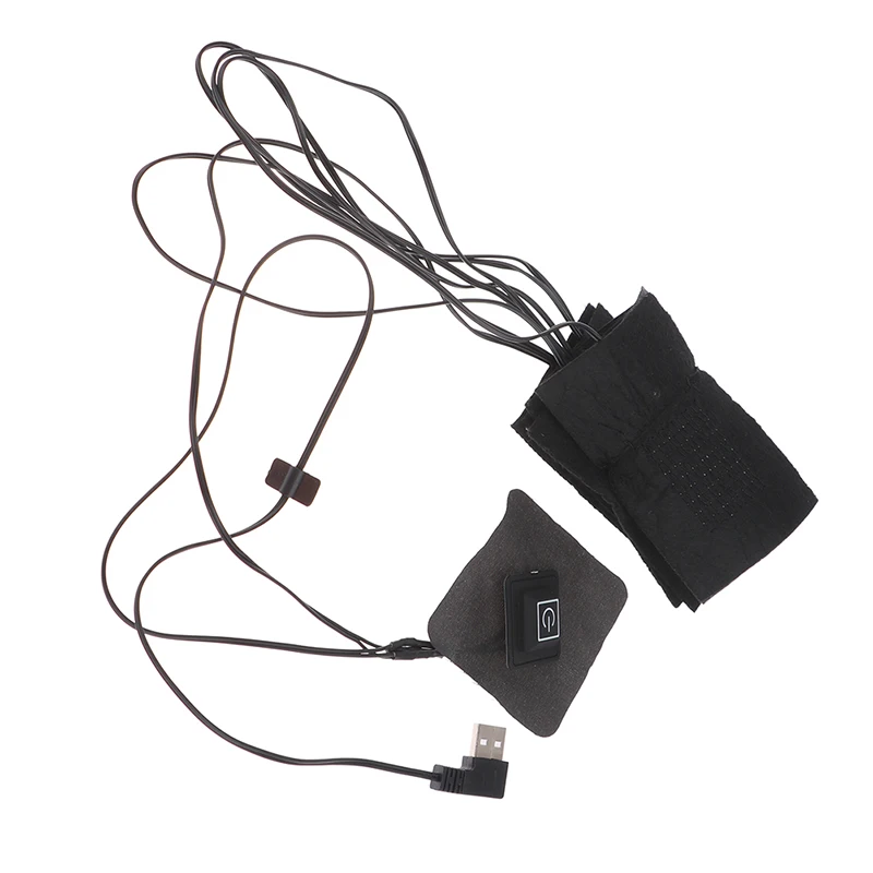 Almohadilla calefactora eléctrica USB para exteriores, chaleco calefactor cálido de invierno, almohadillas para Ropa calentada, 5V, fibra de carbono