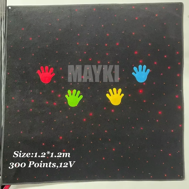 Interactive Fiber Optic Carpet Sensory Exploration Rug Soothing Visual Experience Starry Sky Glitter Mat for Treatment Center