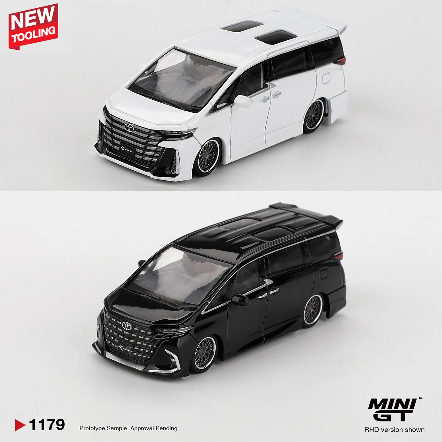 MINIGT 1/64 Toyota Alphard Vellfire 40 KUHL MGT01179-CH, Coches de Aleación Fundida a Presión, Modelo de Metal, Juguetes para Niños