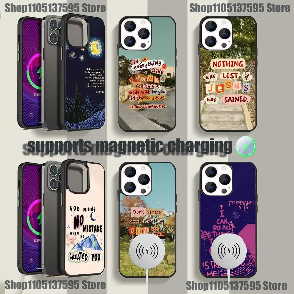 

Jesus Bible Verses Phone Case For iPhone 17,16,15,14,13,12,11,Pro,Max,Plus,Mini,SE4,E Magnetic Magsafe Wireless Charging