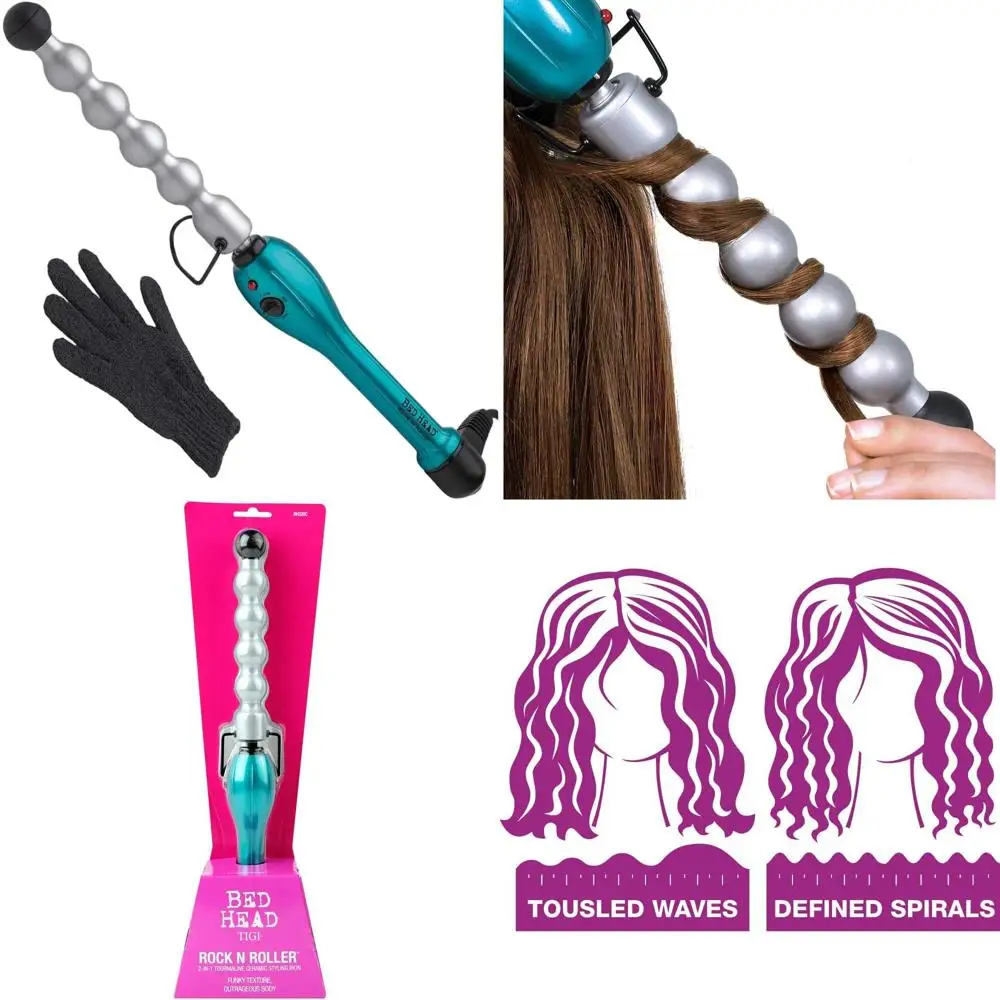 

Dual-Function Curling Wand with Round Barrel for Beachy Waves and Loose Curls