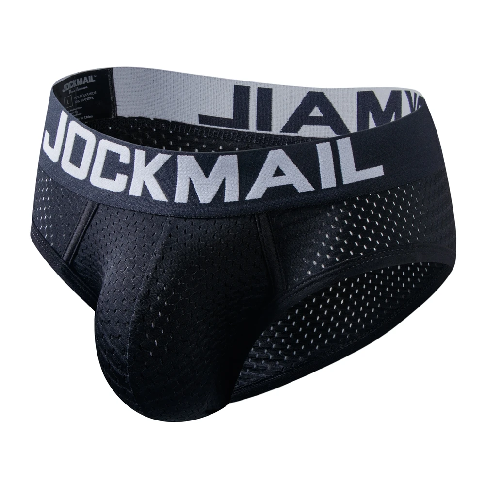 JOCKMAIL New Sexy Men Underwear Briefs Mesh Man Underpants Slip Hombre Pants Trunks Shorts Gay Male Panties Calzoncillos