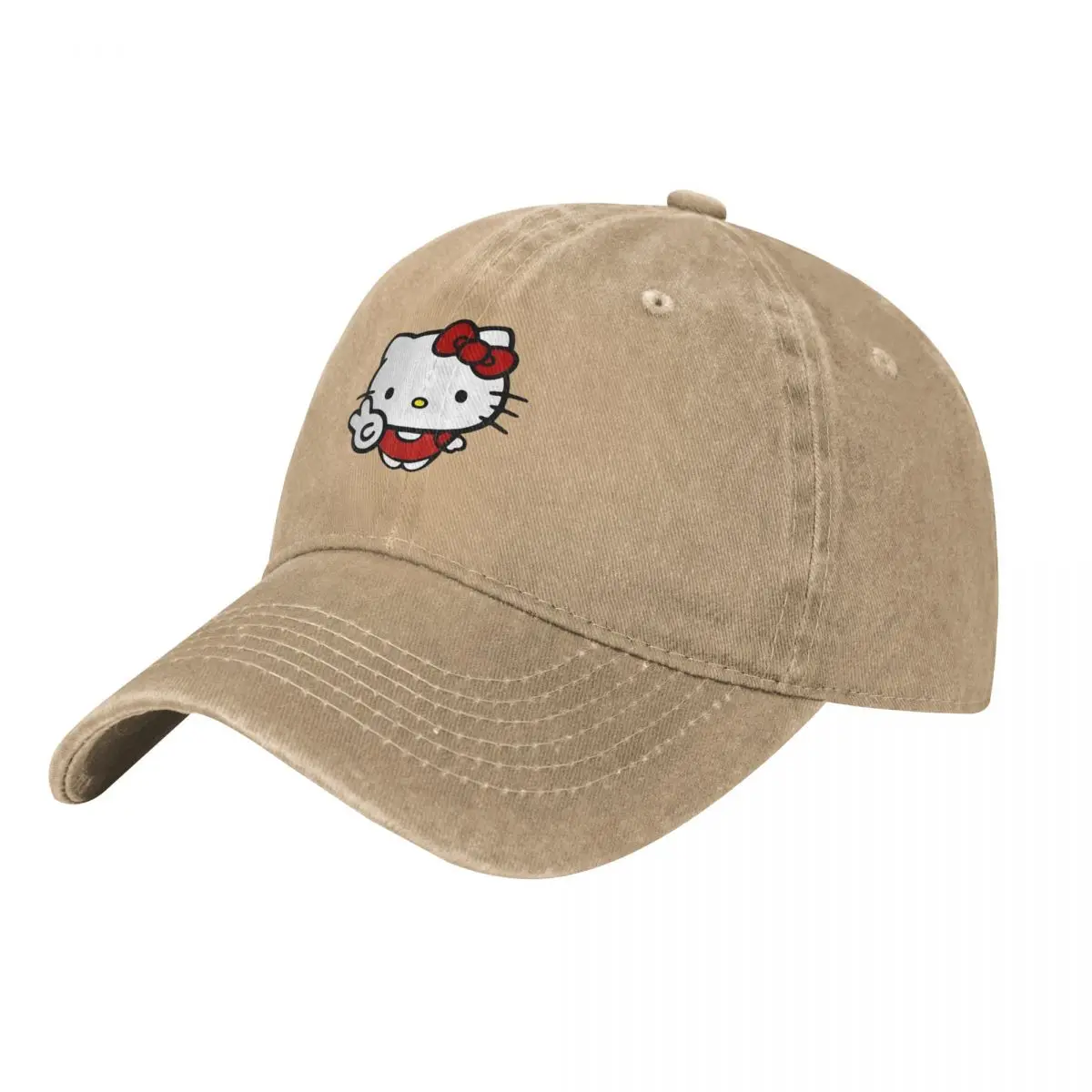 Peace Sign Baseball Caps Peaked Cap Sanrio Hello Kitty Sun Shade Hats for Men