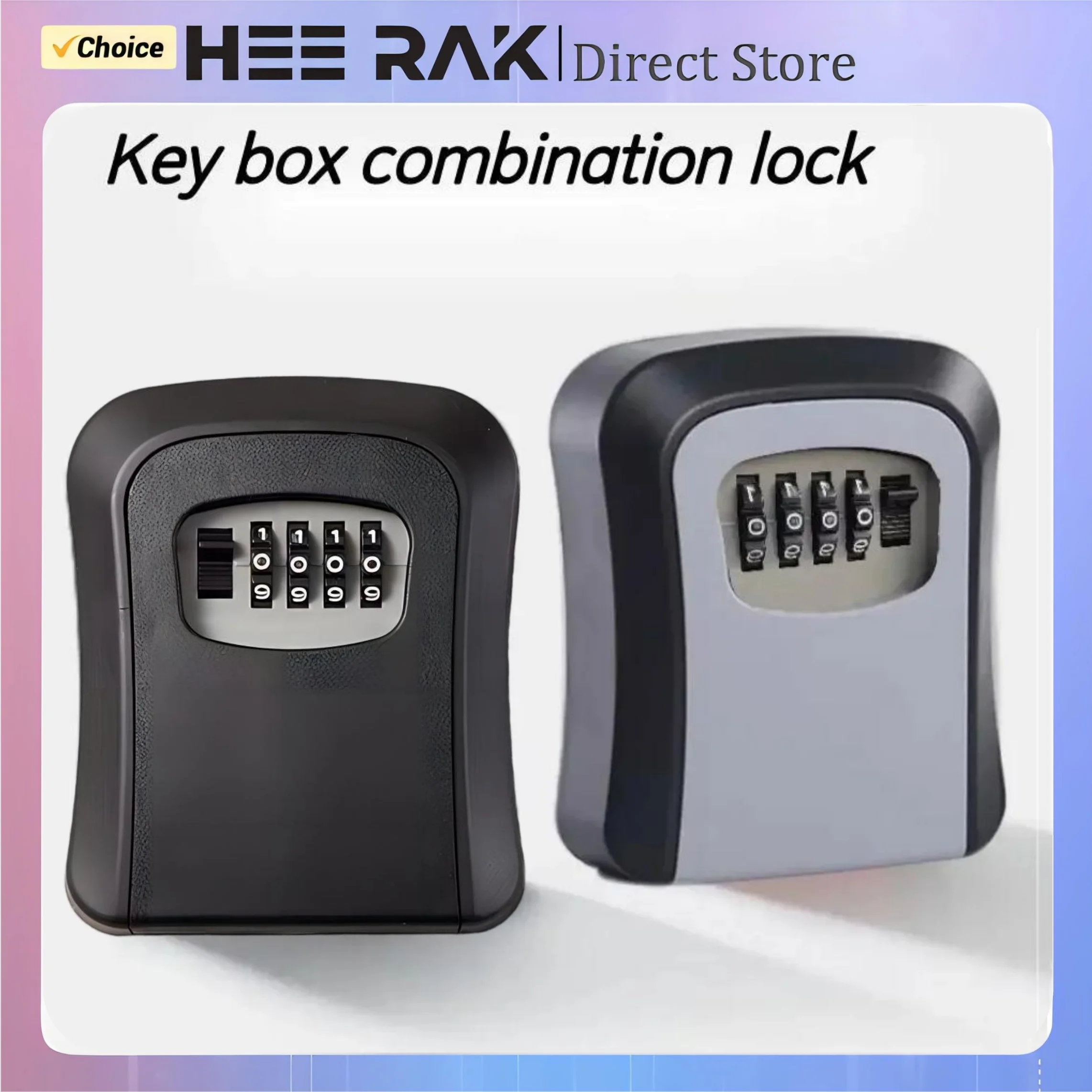 Password Lock Box Cat Eye Mounted Storage Management Large Space PVC Security Anti-theft Durable Wall Mounted Password Key Box