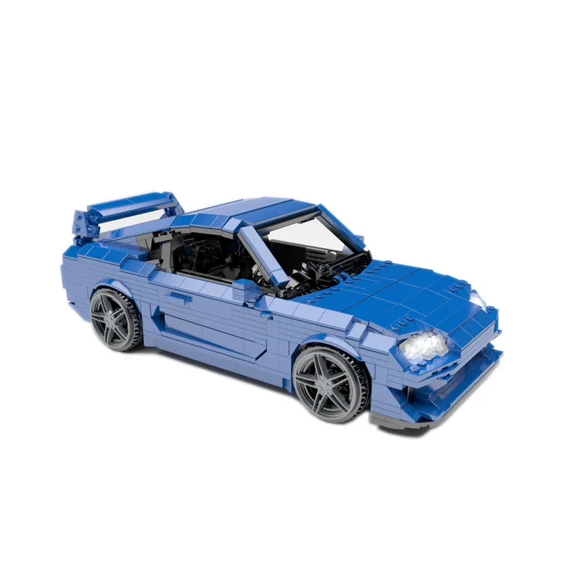 MOC-41879 Blue Classic A80 Supercar Assembly Splicing Building Block Model1017Building Block Parts Adult Kids Birthday Toy Gift