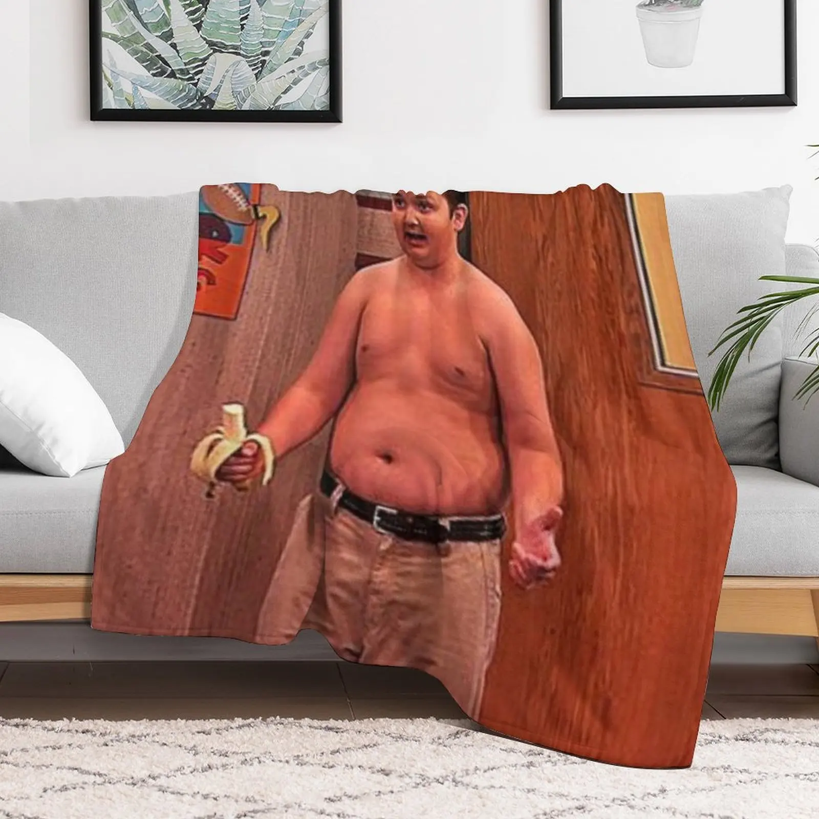 Gibby Banana Meme iCarly Throw Blanket Beach Blankets For Bed Blankets