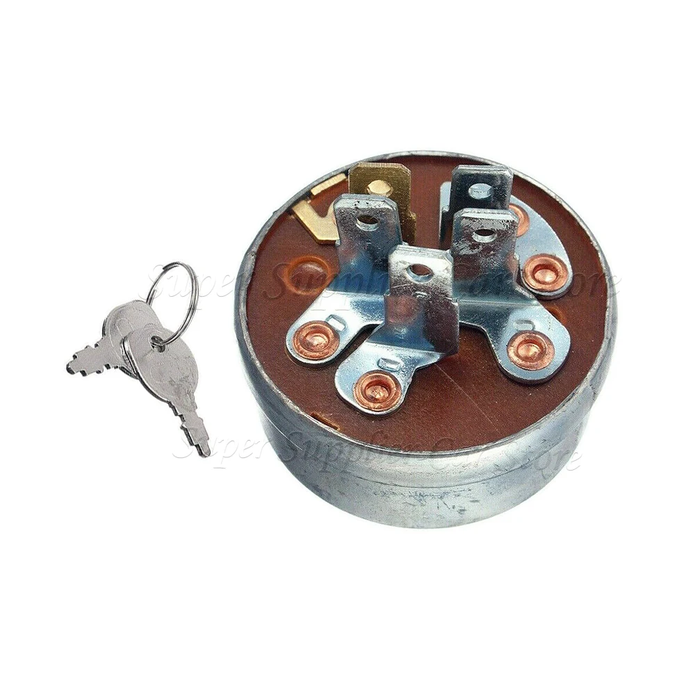 Lawn Mower 5 Spade Ignition Terminal Engine Starter Switch with Keys For MTD 725-0267A Ride On Tractor Mower 725-0267 925-0267A