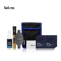 Selens 5 in 1 Camera Lens Dust Cleaning Kit Multifunctional Pen Cloth Wipes Spray Bottle Camera Lens Phone Screen Cleaning Tools