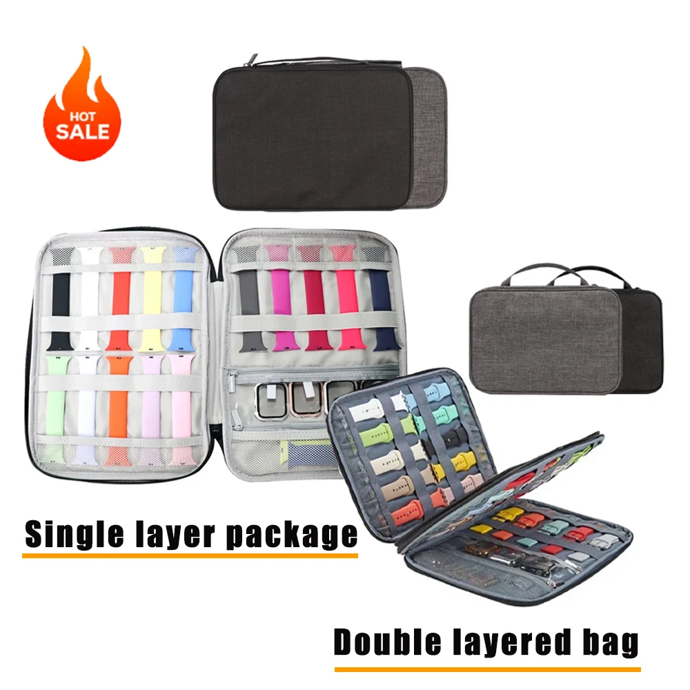Watchband Bag for Apple Watch Strap Box Case Travel Smart Watch Wriststrap Storage Bag Box Watches Organizer Band Holder