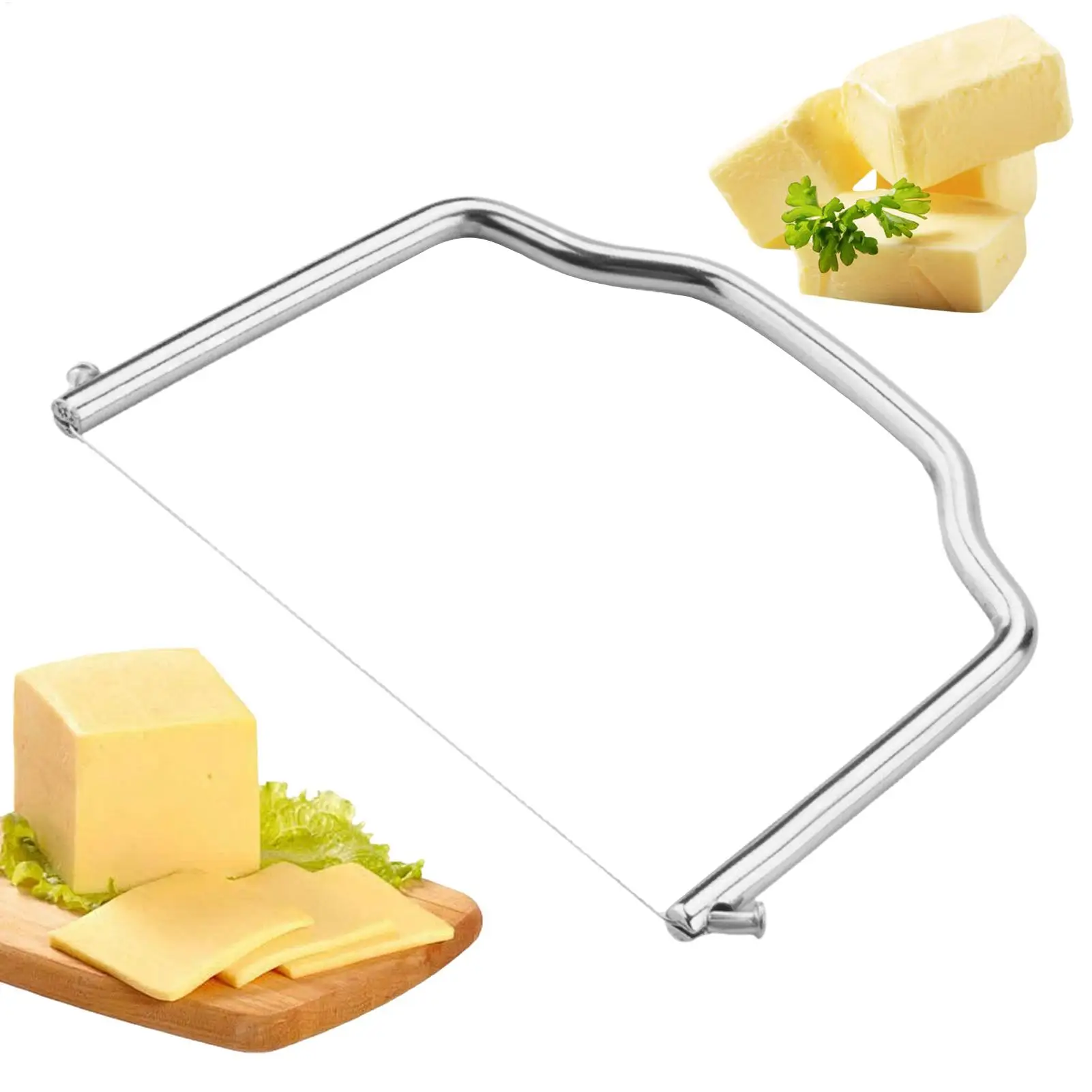 11X7.3CM Rust-Proof Wire Cheese Slicer Stainless Steel Butte